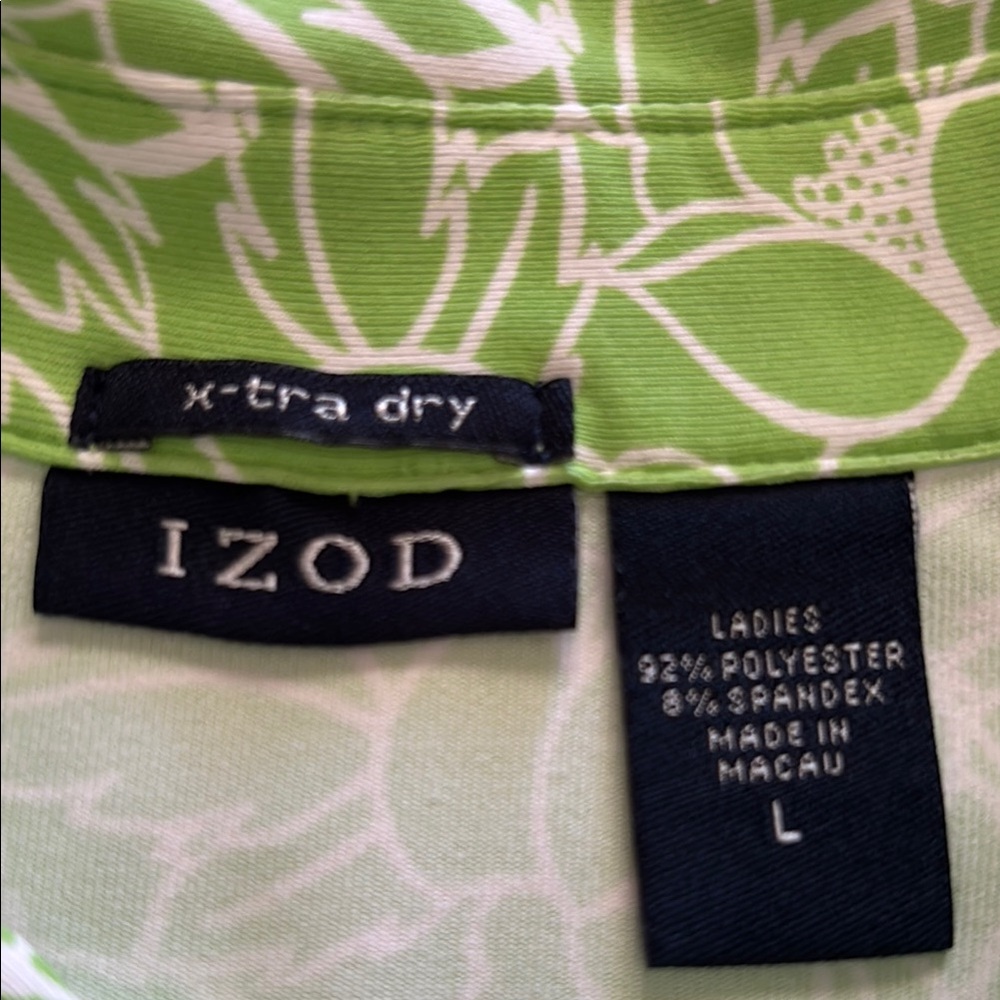 Izod Green Sleeveless Golf Top EUC SZ L - Picture 2 of 5
